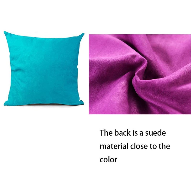 MOCOFO Glitter Pillow 16X16 Set of 4 Reversible Sequins Pillow Cover Magic Mermaid Sequence Pillowcase Purple Couch Color Changing Decor Cushion Covers for Sofa - Image 4